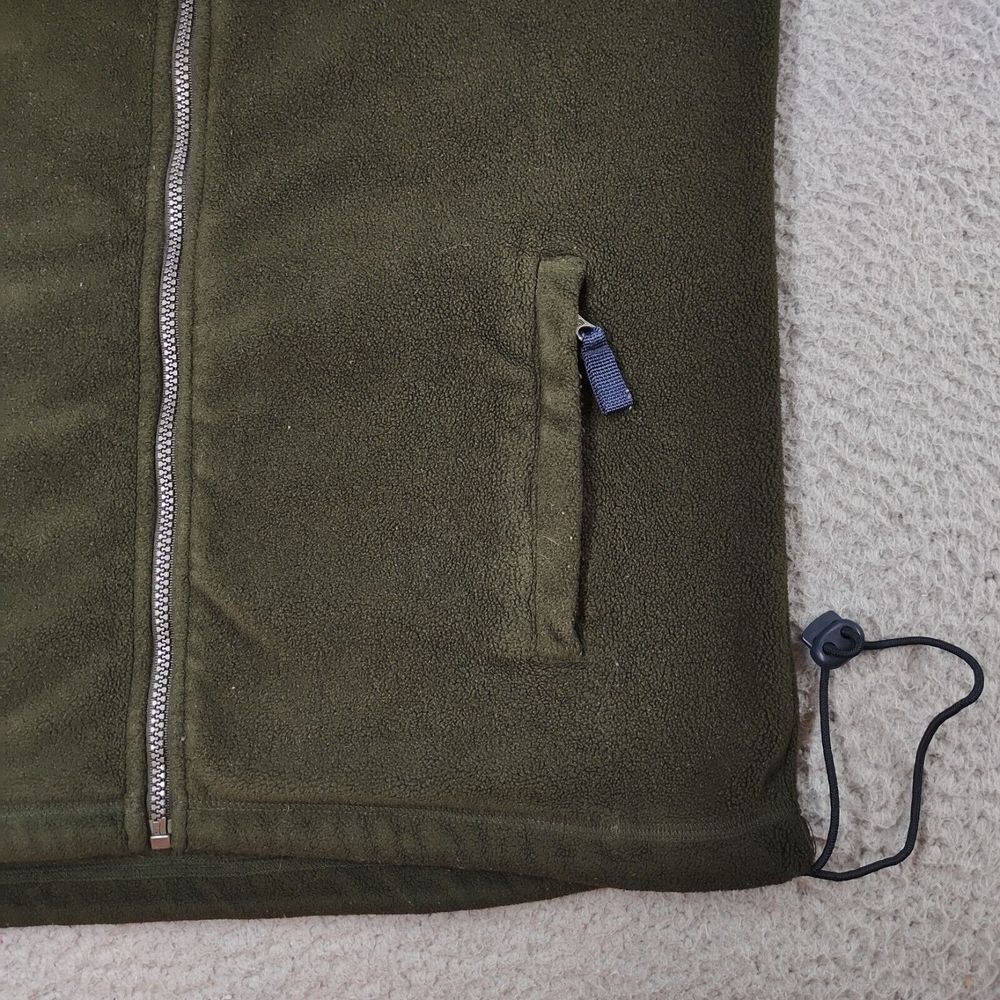 Vtg Abercrombie & Fitch Fleece Vest Mens XL Olive Green Full Zip Spellout - Picture 10 of 16